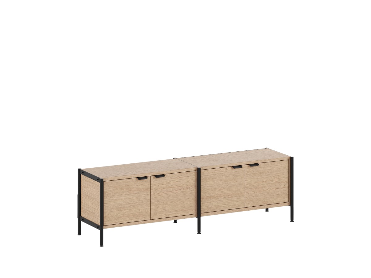 Tiptoe Unit Shelf L 164 Cm H 50 Cm With 1 Door