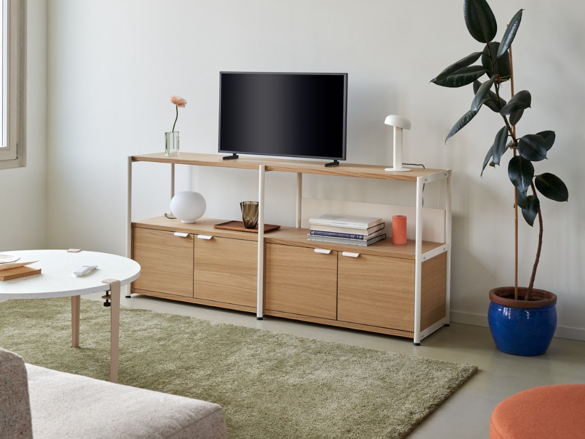 Tiptoe Unit Shelf L 164 Cm H 75 Cm With 2 Doors
