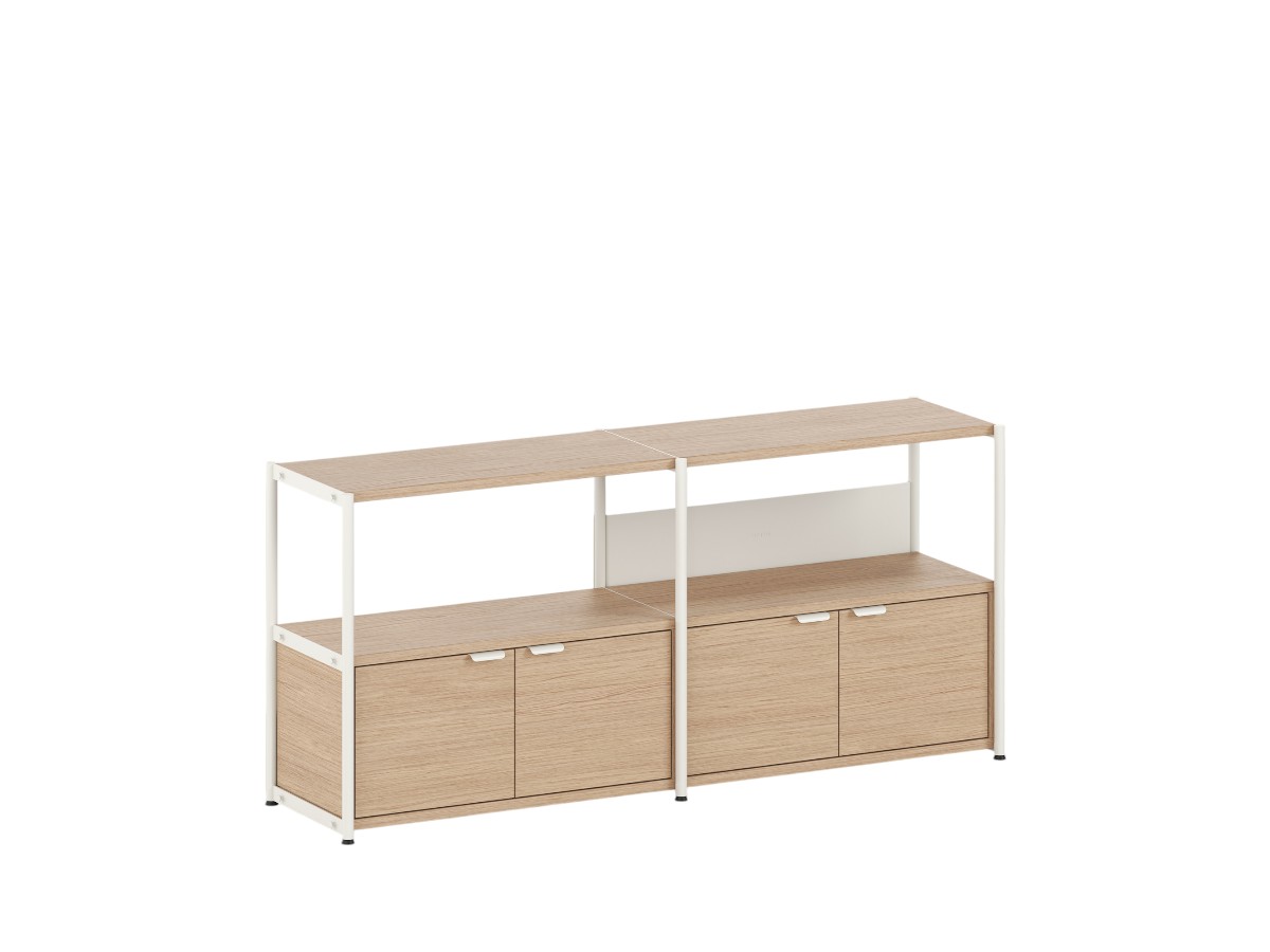 Tiptoe Unit Shelf L 164 Cm H 75 Cm With 2 Doors