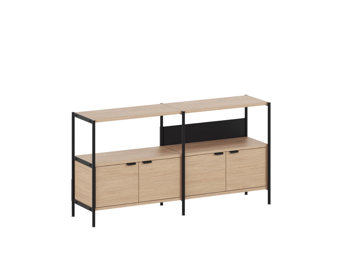 Tiptoe Unit Shelf L 164 Cm H 85 Cm With 2 Doors