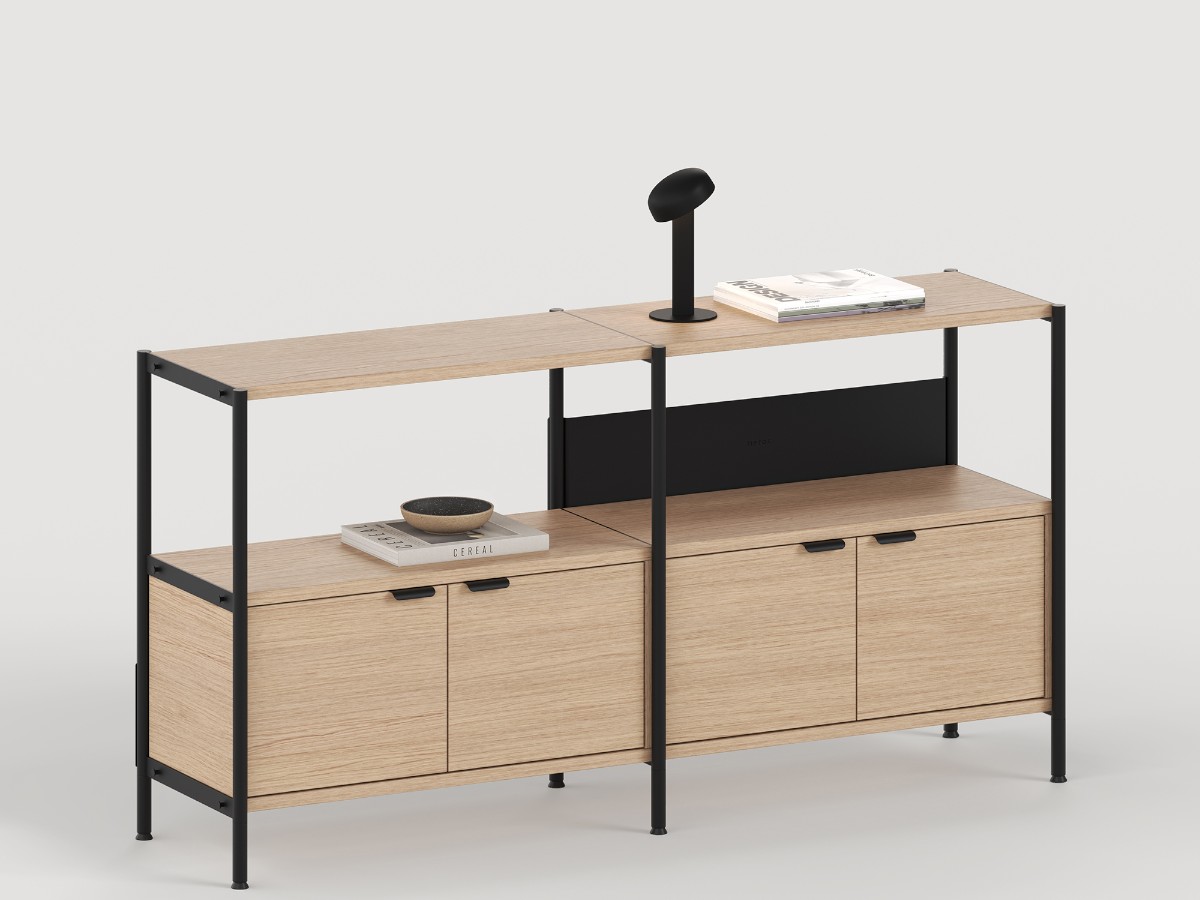 Tiptoe Unit Shelf L 164 Cm H 85 Cm With 2 Doors