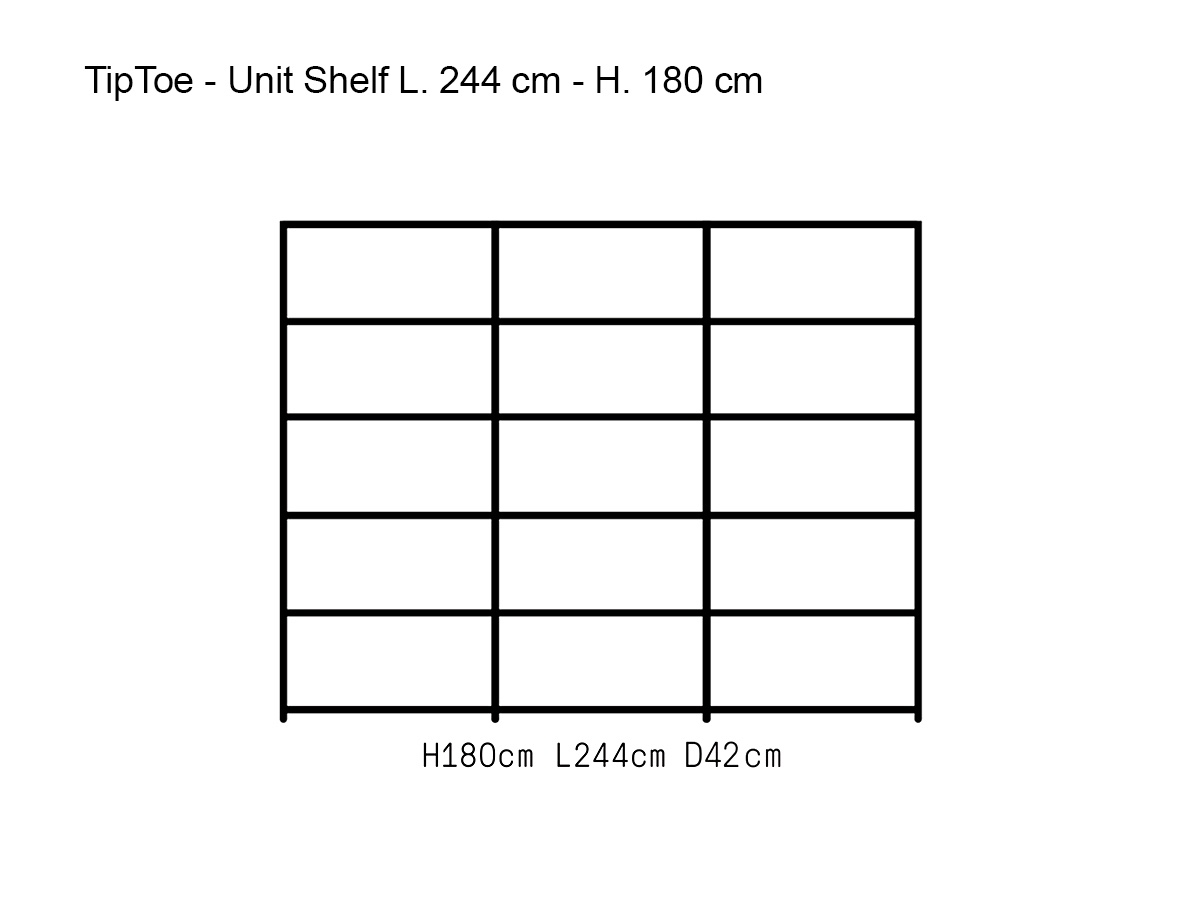 Tiptoe Unit Shelf L 244 Cm H 180 Cm