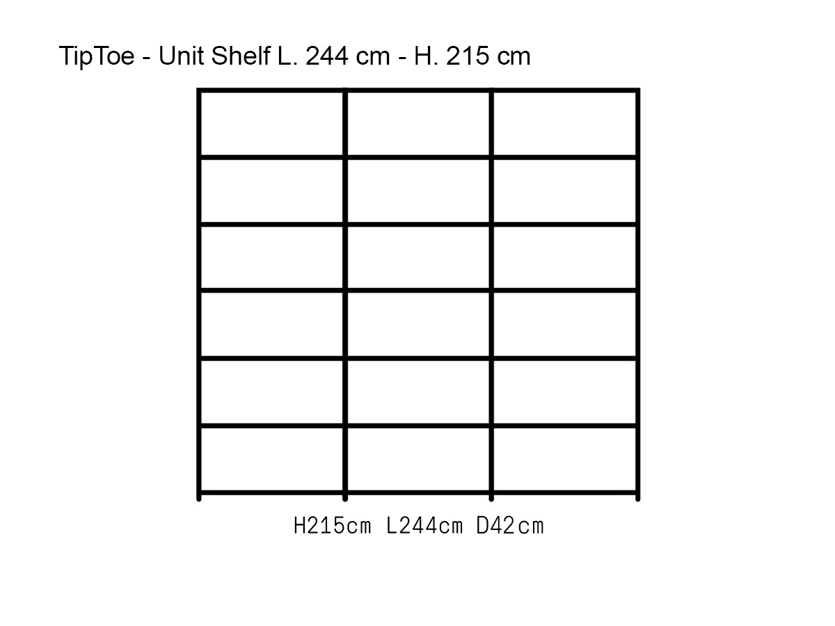 Tiptoe Unit Shelf L 244 Cm H 215 Cm