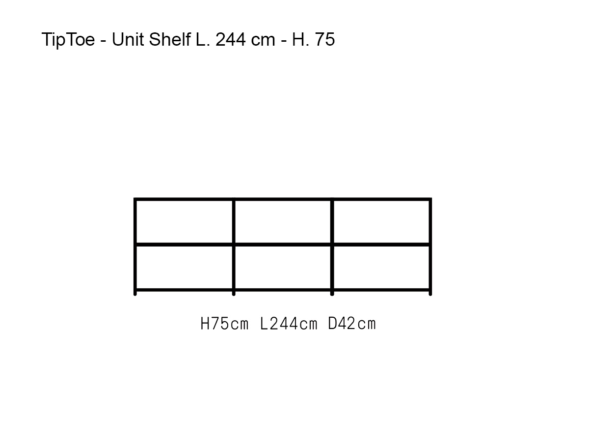 Tiptoe Unit Shelf L 244 Cm H 75 Cm