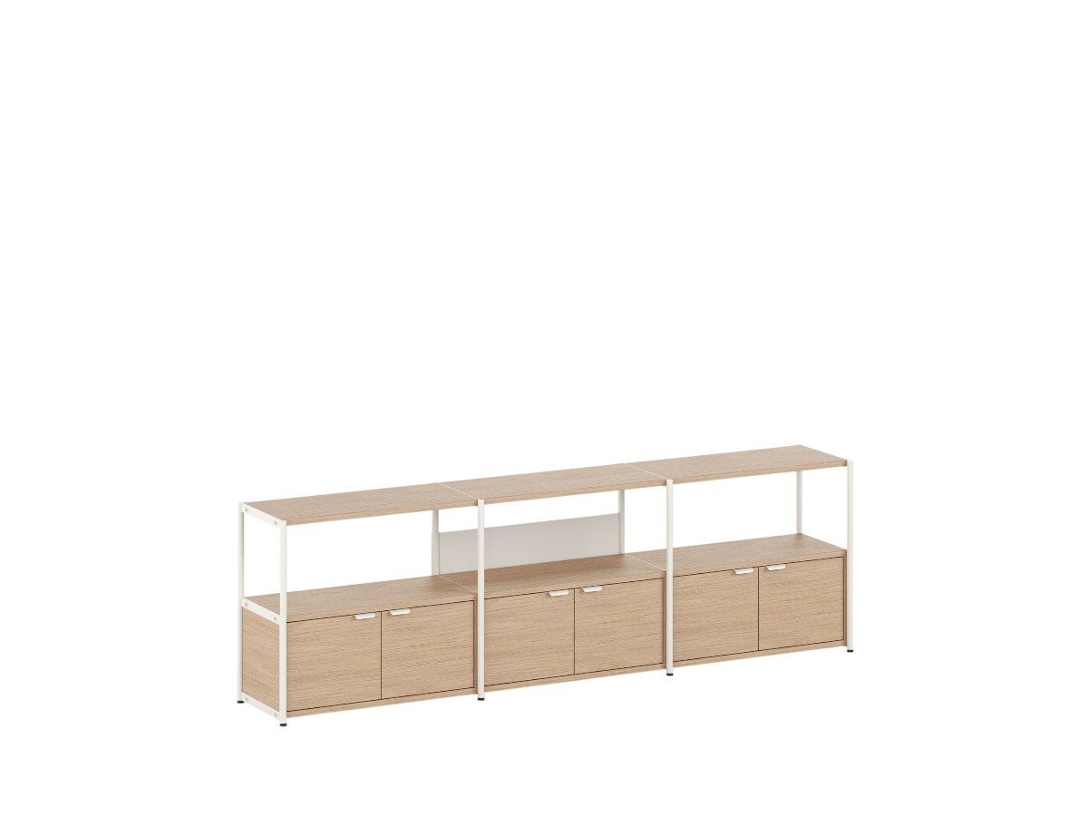 Tiptoe Unit Shelf L 244 Cm H 75 Cm With 3 Doors