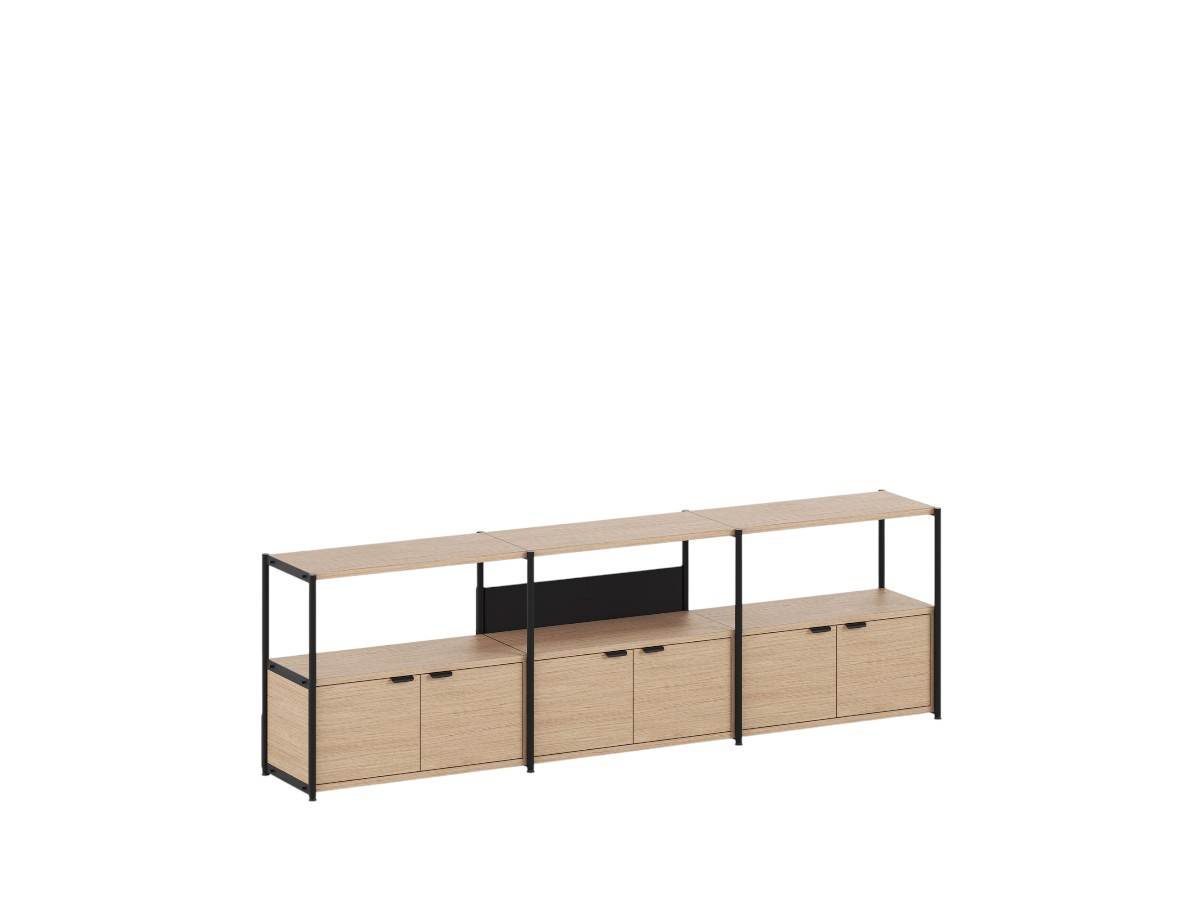 Tiptoe Unit Shelf L 244 Cm H 75 Cm With 3 Doors