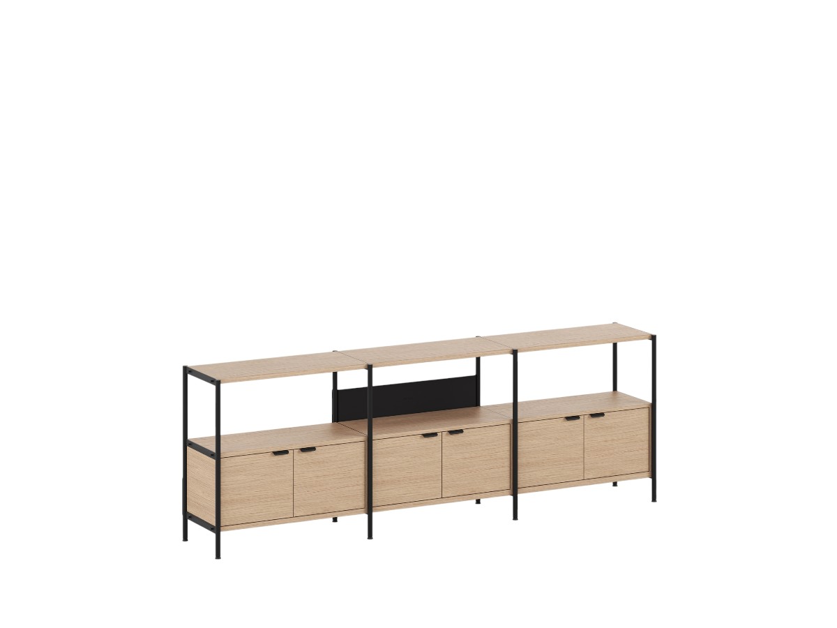 Tiptoe Unit Shelf L 244 Cm H 85 Cm With 3 Doors