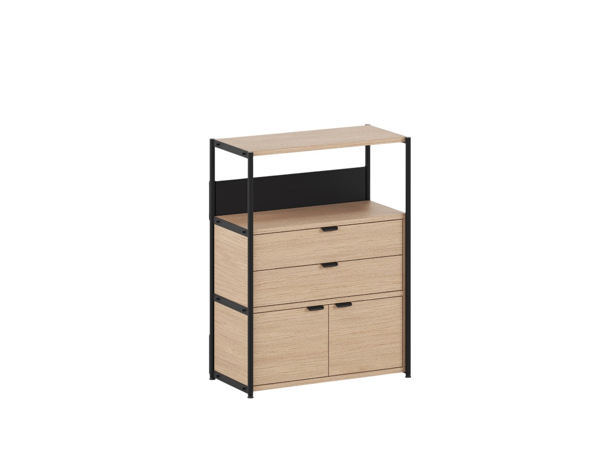 Tiptoe Unit Shelf L 84 Cm H 110 Cm With 1 Door 1 Drawer