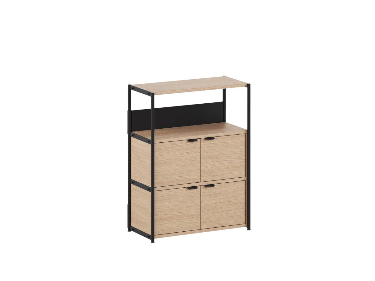 Tiptoe Unit Shelf L 84 Cm H 110 Cm With 2 Doors