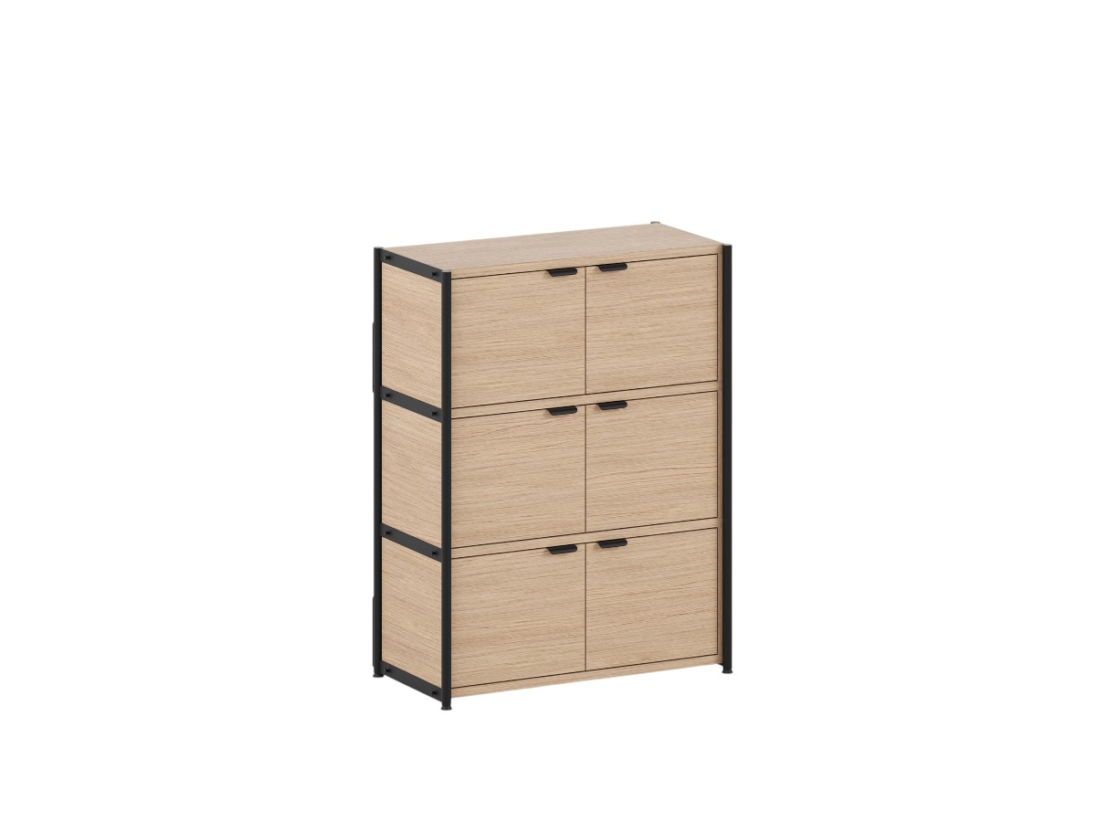 Tiptoe Unit Shelf L 84 Cm H 110 Cm With 3 Doors