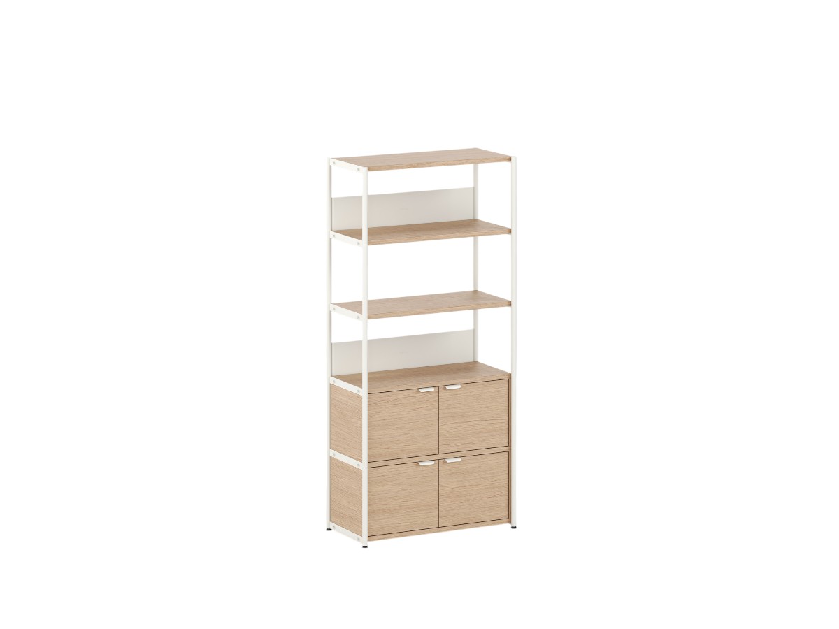 Tiptoe Unit Shelf L 84 Cm H 180 Cm With 2 Doors