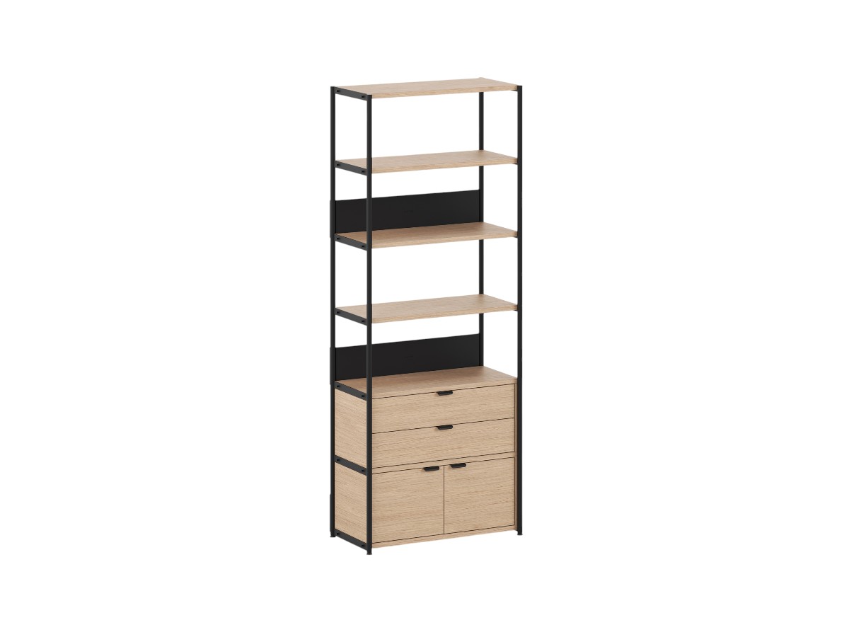Tiptoe Unit Shelf L 84 Cm H 215 Cm With 1 Doors 1 Drawers