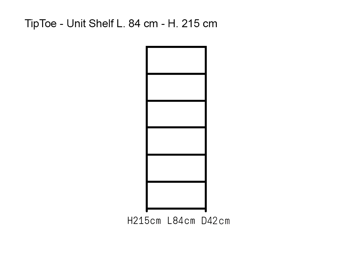 Tiptoe Unit Shelf L 84 Cm H 215 Cm