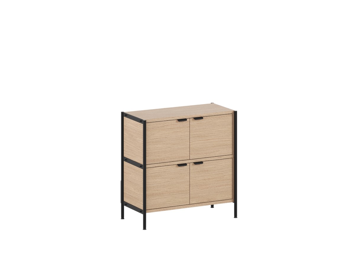 Tiptoe Unit Shelf L 84 Cm H 85 Cm With 2 Doors