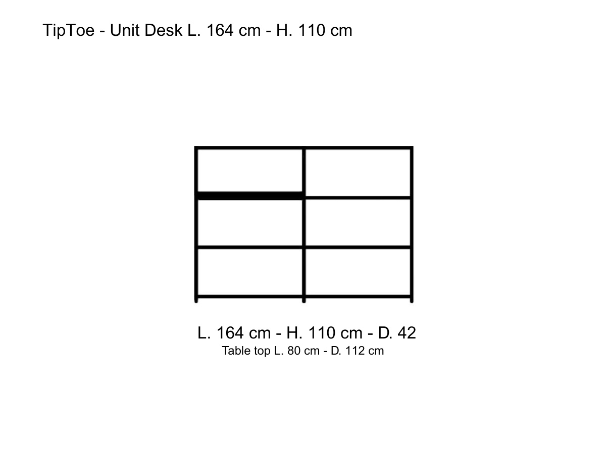 Tiptoe Unit Desk L 164 Cm H 110 Cm