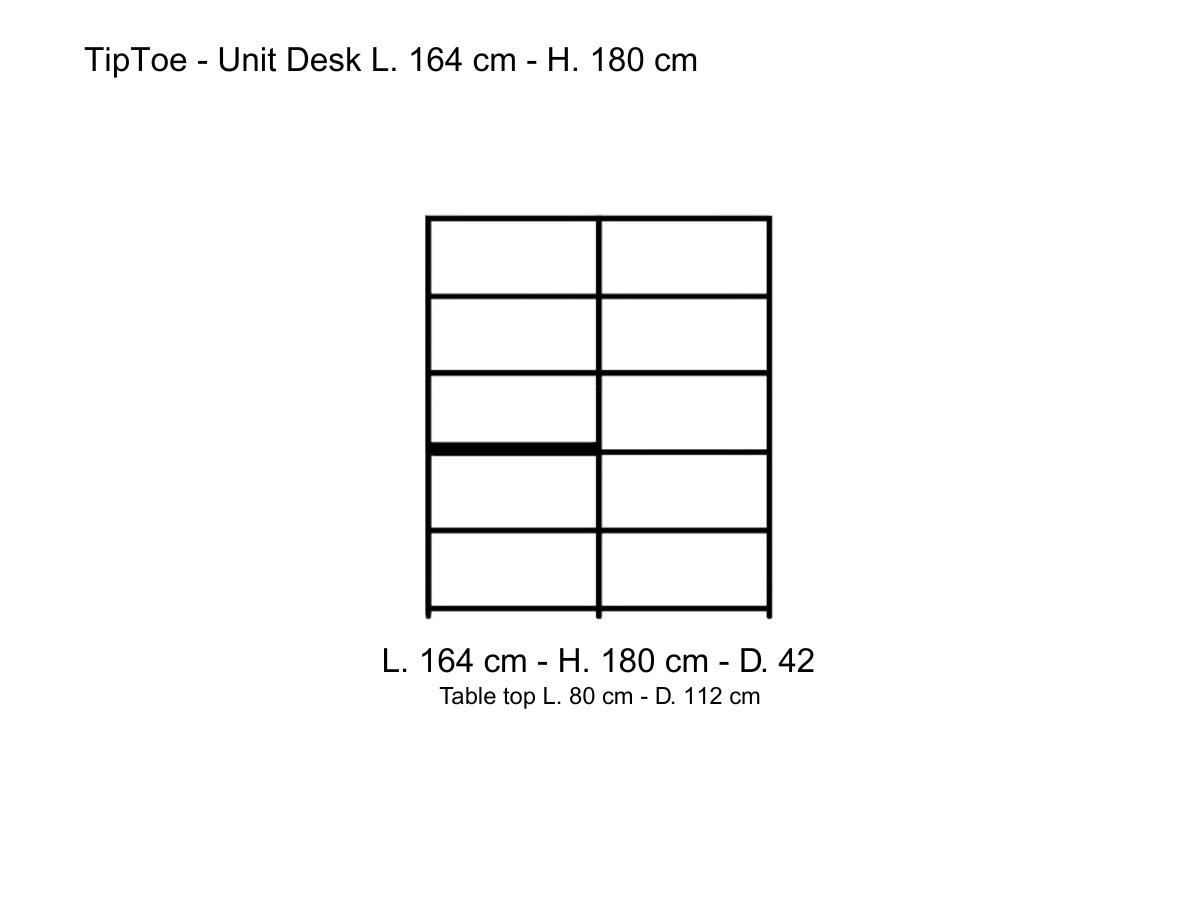 Tiptoe Unit Desk L 164 Cm H 180 Cm