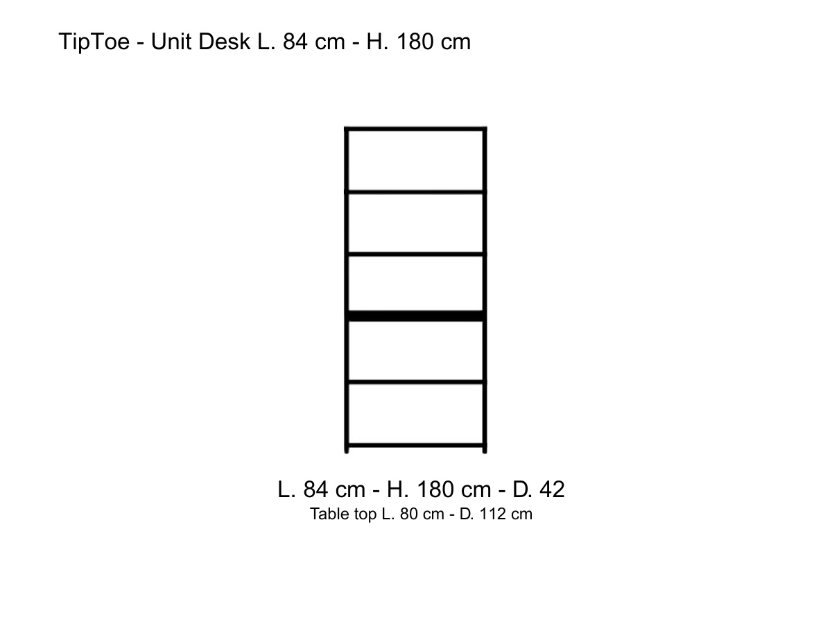 Tiptoe Unit Desk L 84 Cm H 180 Cm