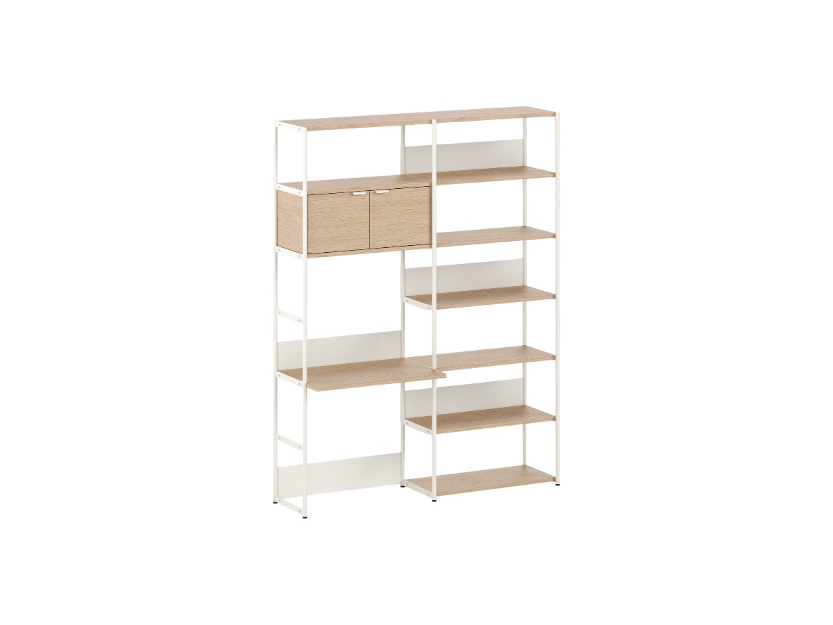Tiptoe Unit Desk Shelf L 164 Cm H 215 Cm With 1 Door