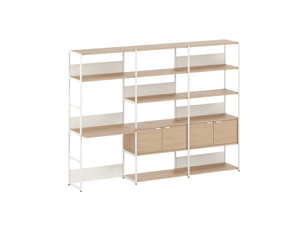 Tiptoe Unit Desk Shelf L 244 Cm H 180 Cm With 2 Doors