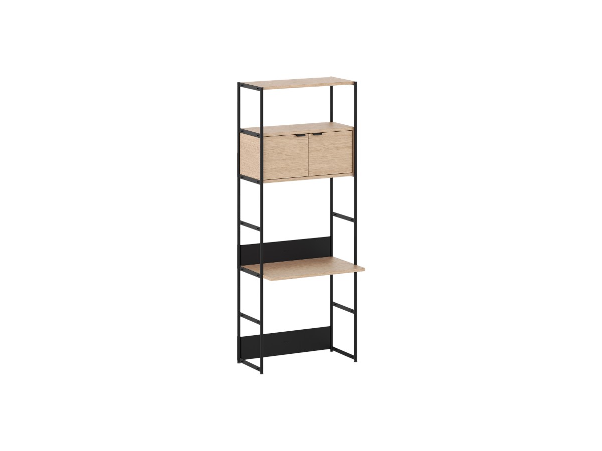 Tiptoe Unit Desk Shelf L 84 Cm H 215 Cm With 1 Door