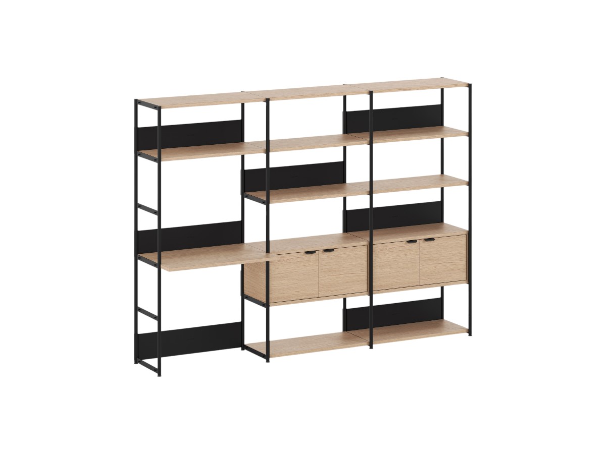 Tiptoe Unit Desk Shelf L 244 Cm H 180 Cm With 2 Doors