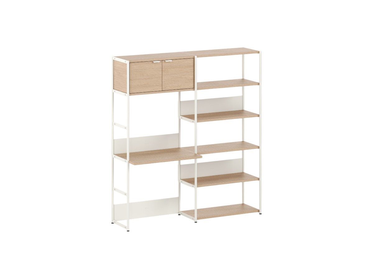 Tiptoe Unit Desk Shelf L 164 Cm H 180 Cm With 1 Door