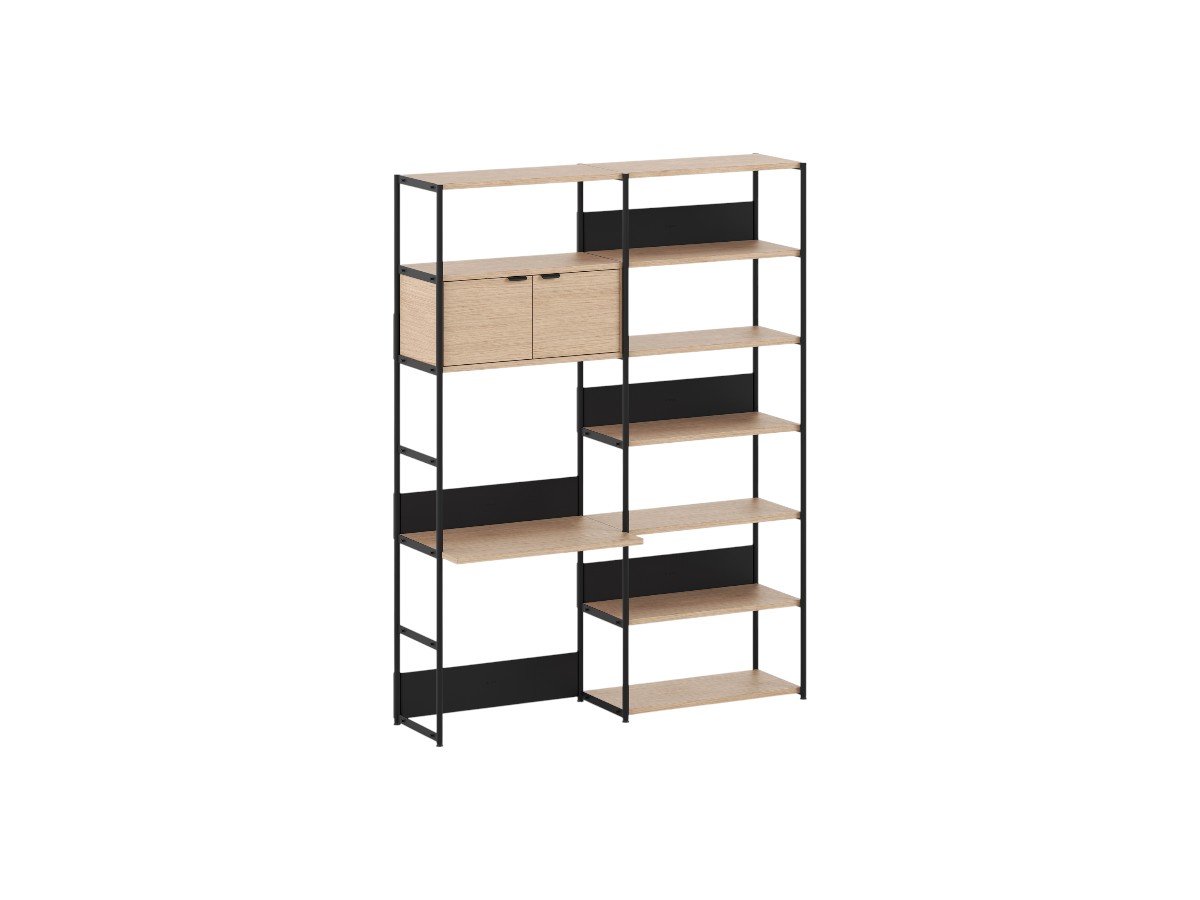Tiptoe Unit Desk Shelf L 164 Cm H 215 Cm With 1 Door