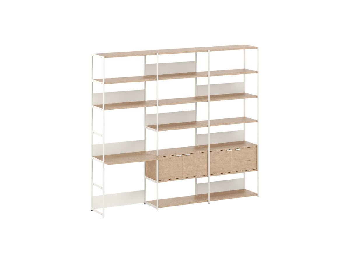 Tiptoe Unit Desk Shelf L 244 Cm H 215 Cm With 2 Doors