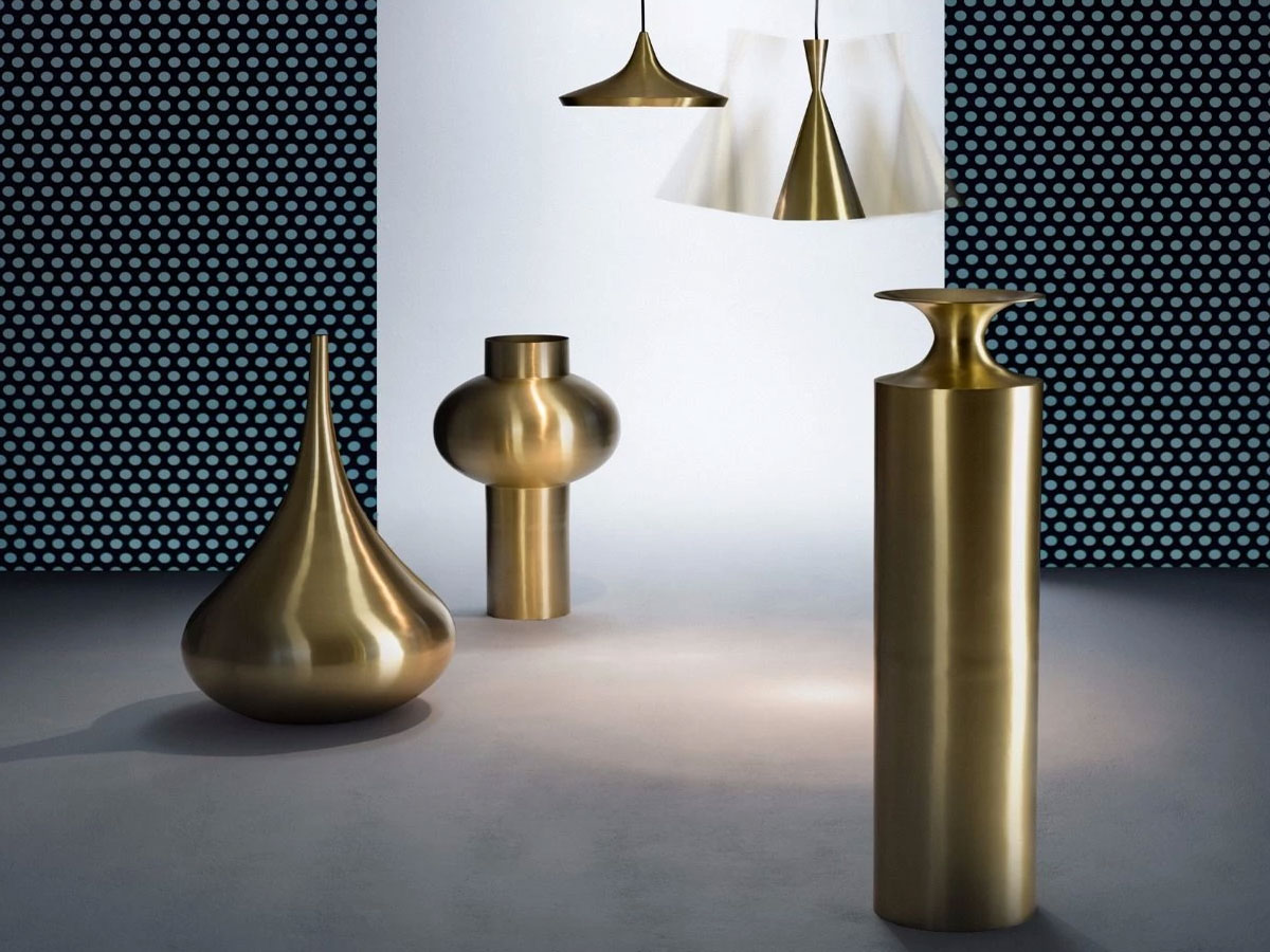 Tom Dixon Beat Vase Tall Brass
