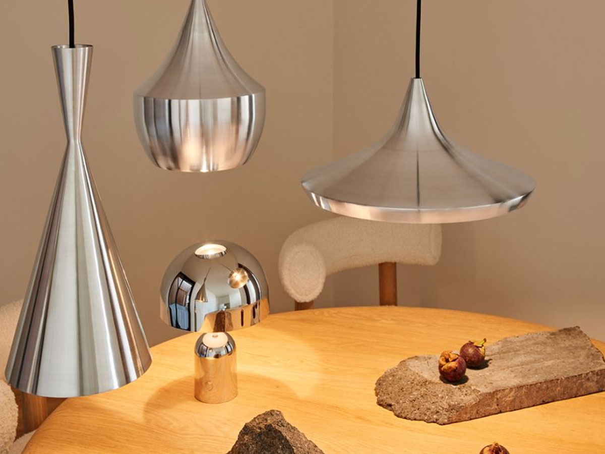 Tom Dixon Beat Shade Stout Unbeaten Aluminum Led Suspension Lamp
