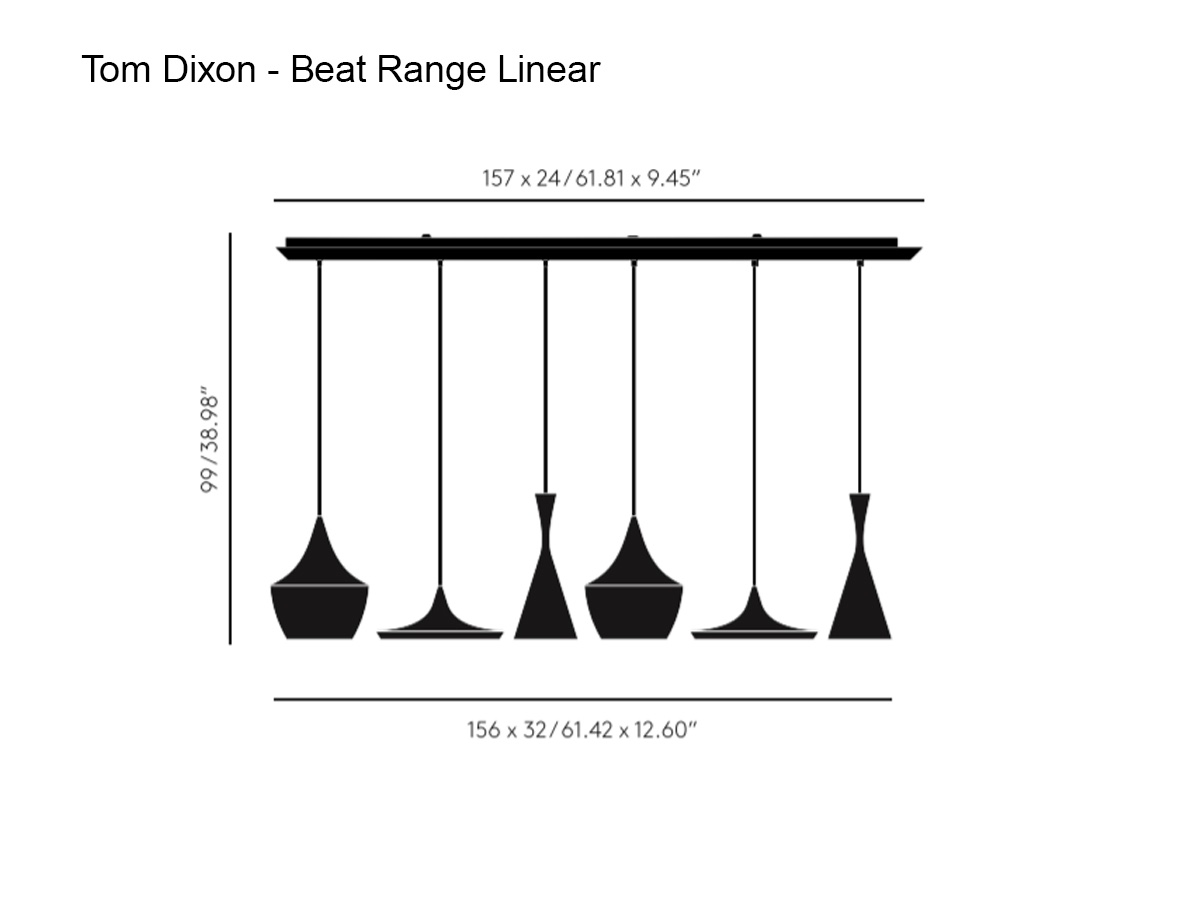 Tom Dixon Beat Range Linear Pendant System