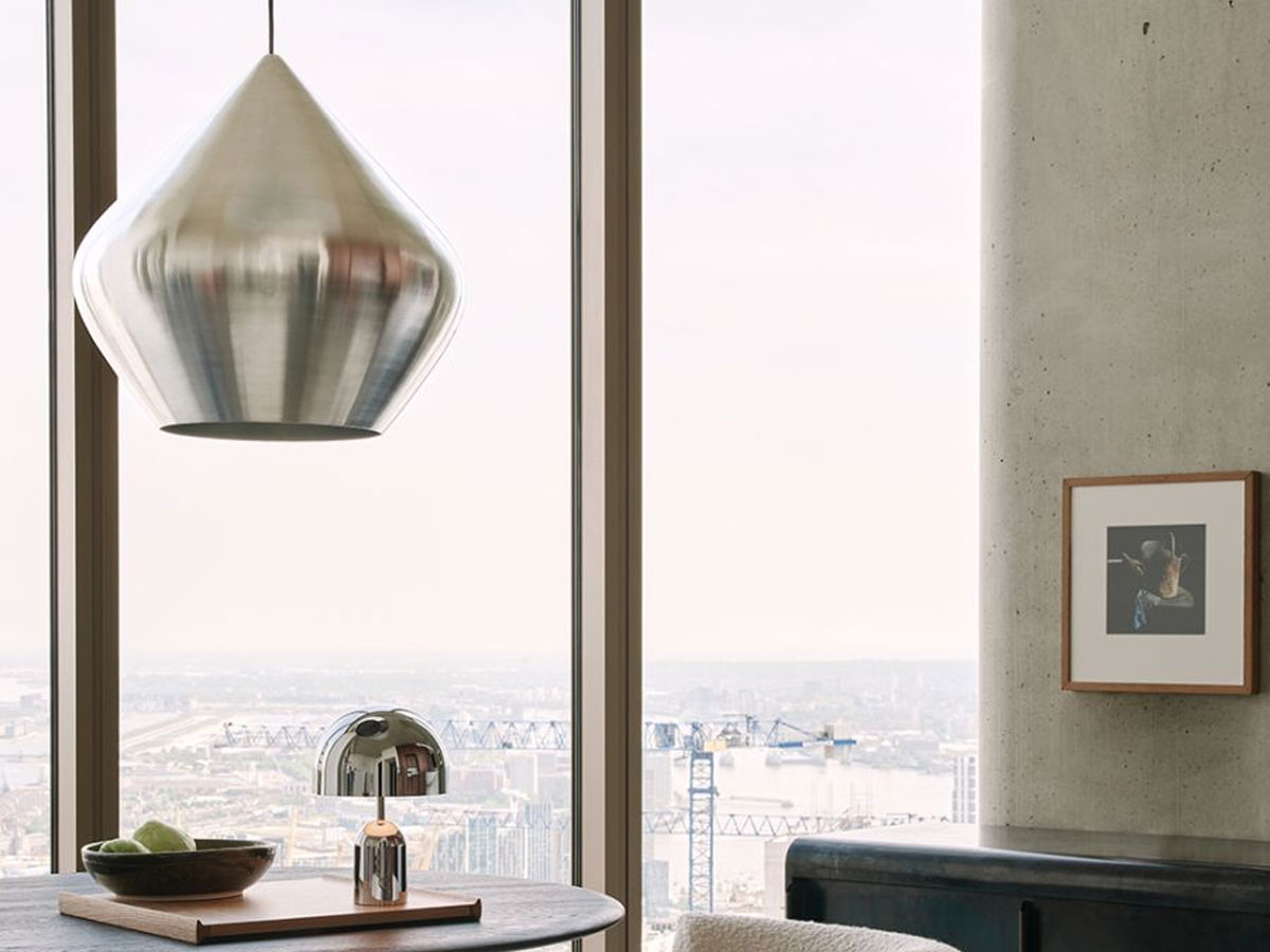 Tom Dixon Beat Shade Stout Unbeaten Aluminum Led Suspension Lamp