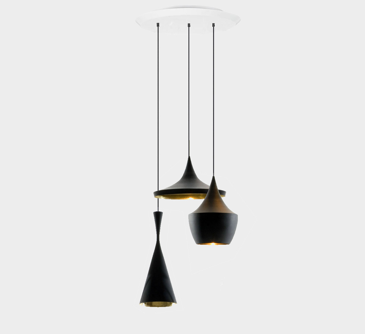 Tom Dixon Beat Light Black Pendant System