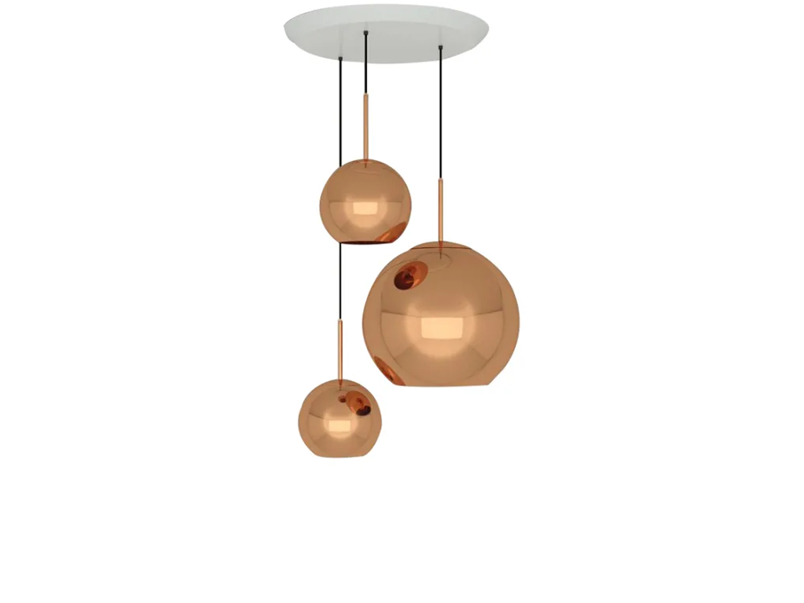 Tom Dixon Copper Trio Pendant System