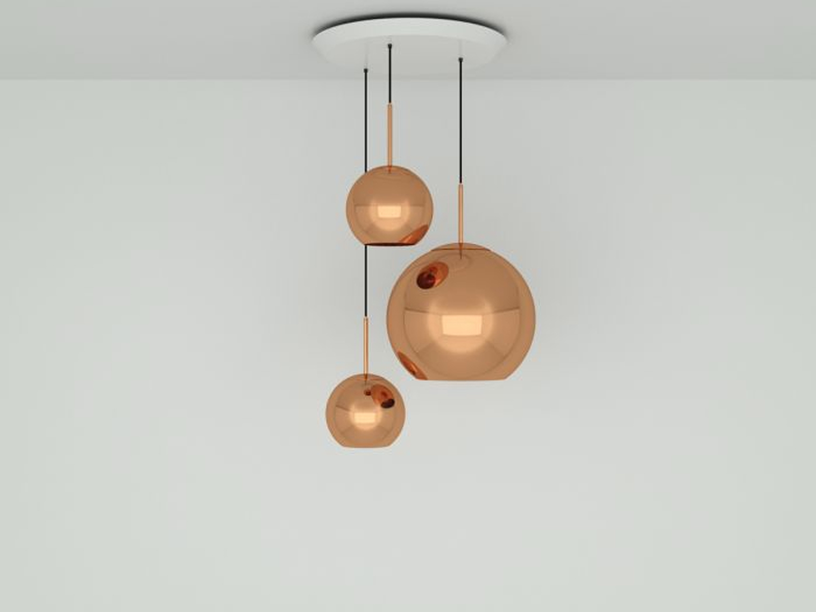 Tom Dixon Copper Trio Pendant System