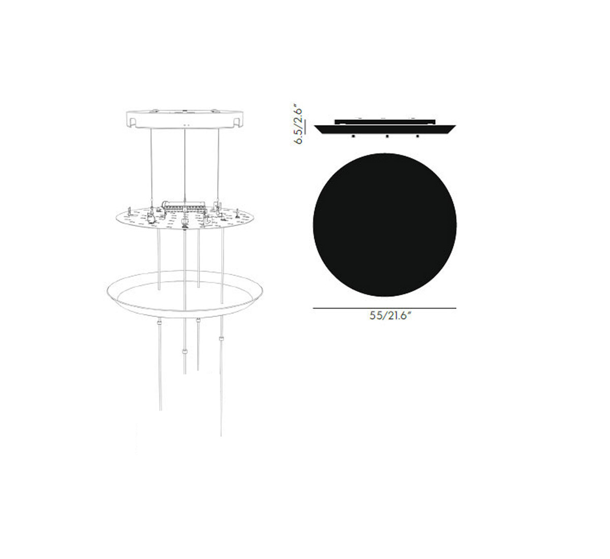 Tom Dixon Beat Light Black Pendant System D22377