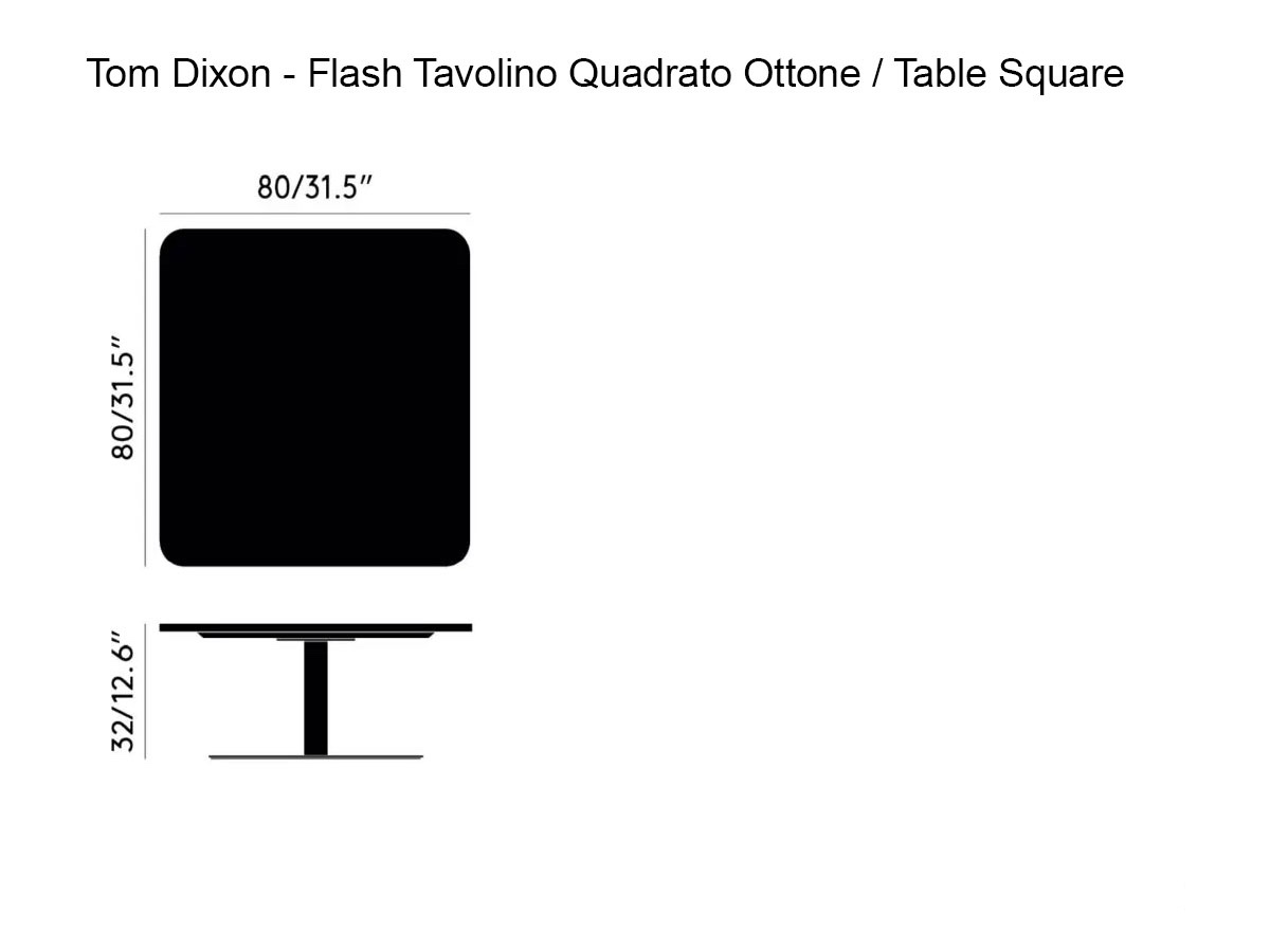 Tom Dixon Flash Table Square Brass