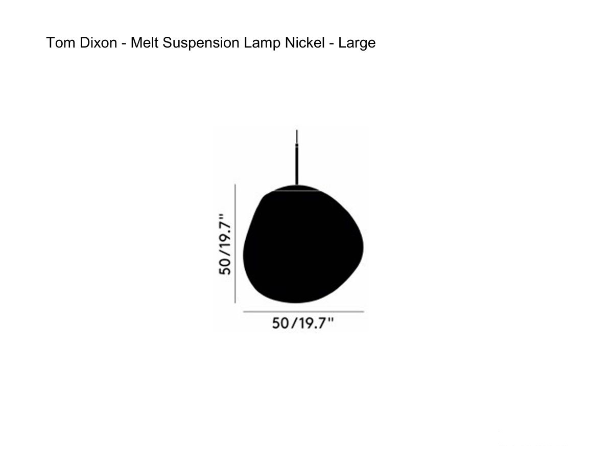 Tom Dixon Melt Suspension Lamp Nickel Large