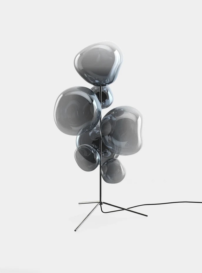 Tom Dixon Melt Chandelier Floor Lamp Nickel