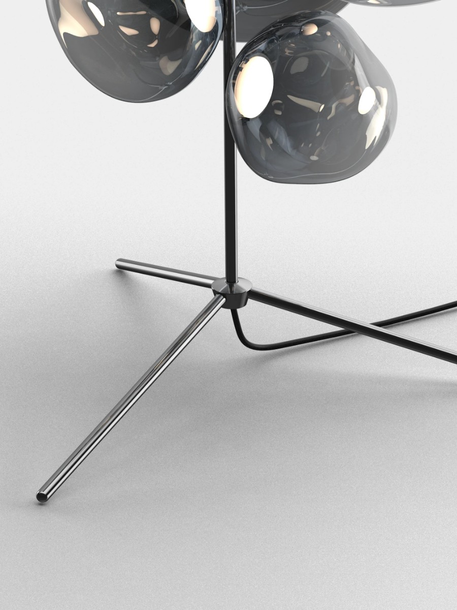 Tom Dixon Melt Chandelier Floor Lamp Nickel