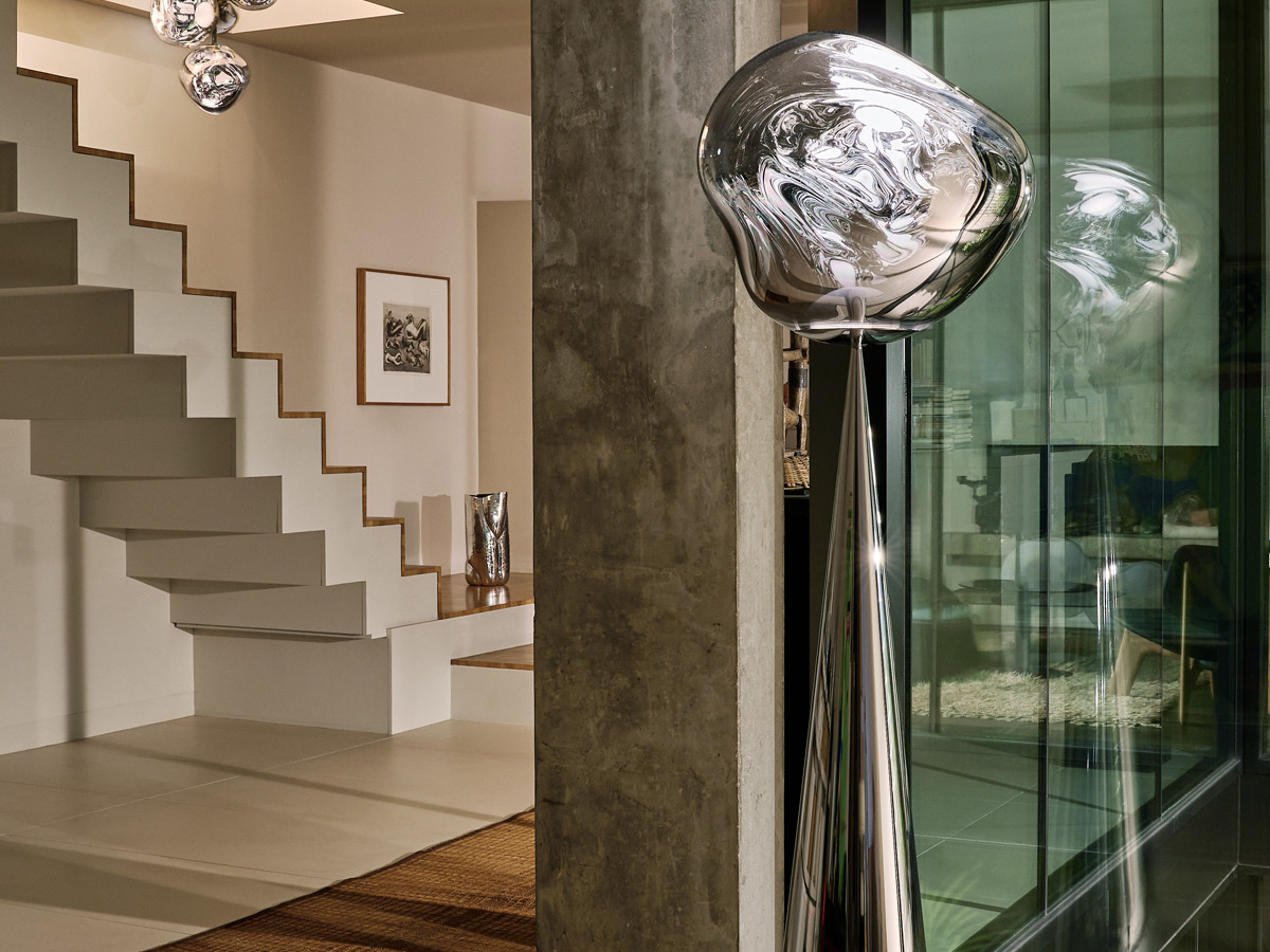 Tom Dixon Melt Cone Fat Floor Lamp Led Silver Cone