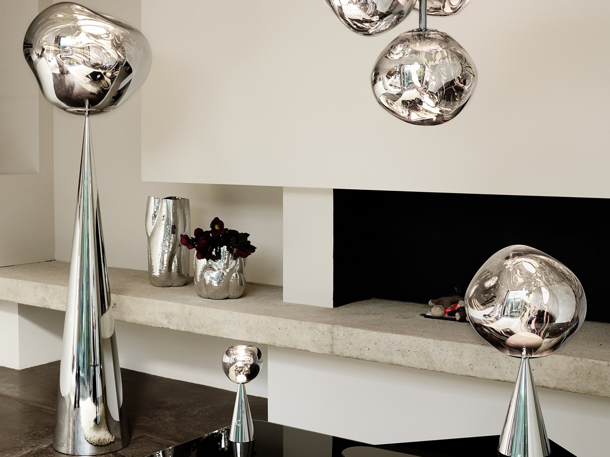 Tom Dixon Melt Cone Fat Floor Lamp Led Silver Cone