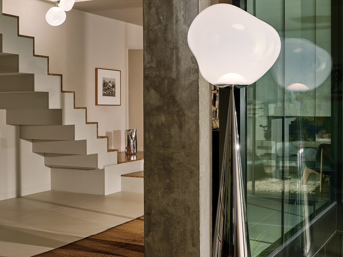 Tom Dixon Melt Cone Fat Floor Lamp Led Silver Cone
