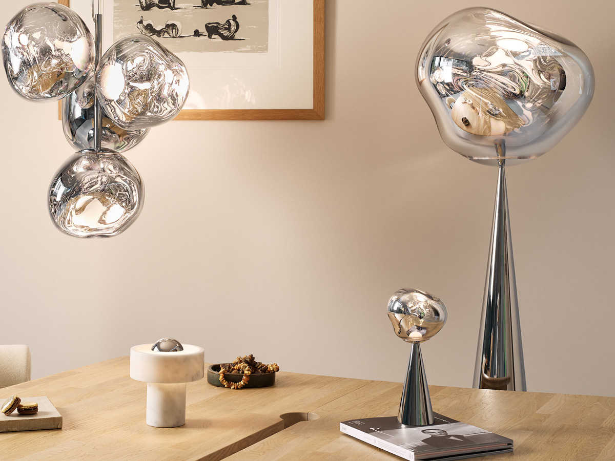 Tom Dixon Melt Cone Fat Floor Lamp Led Silver Cone