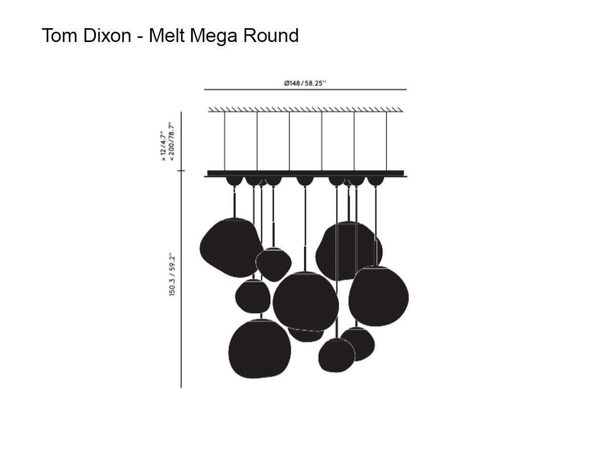 Tom Dixon Melt Mega Round Pendant System