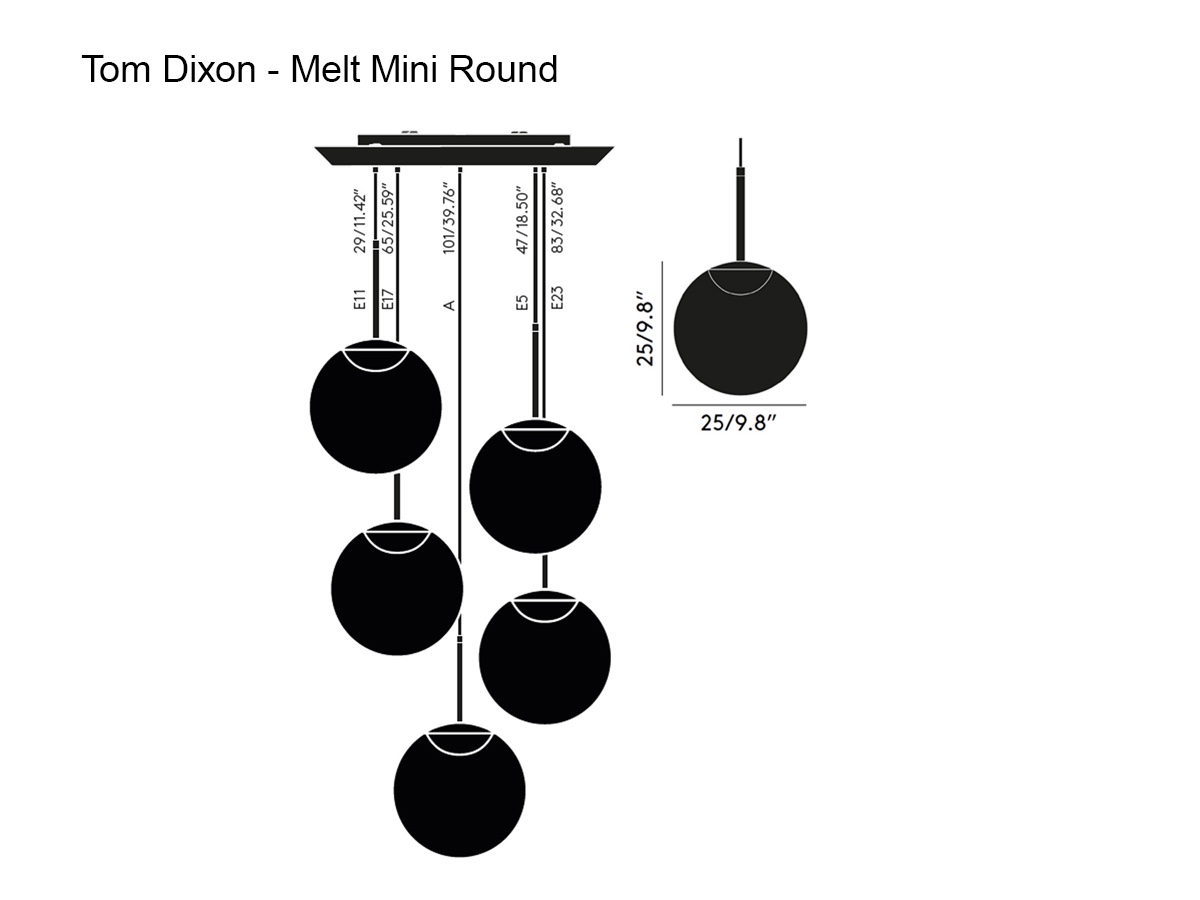 Tom Dixon Melt Mini Round Pendant System