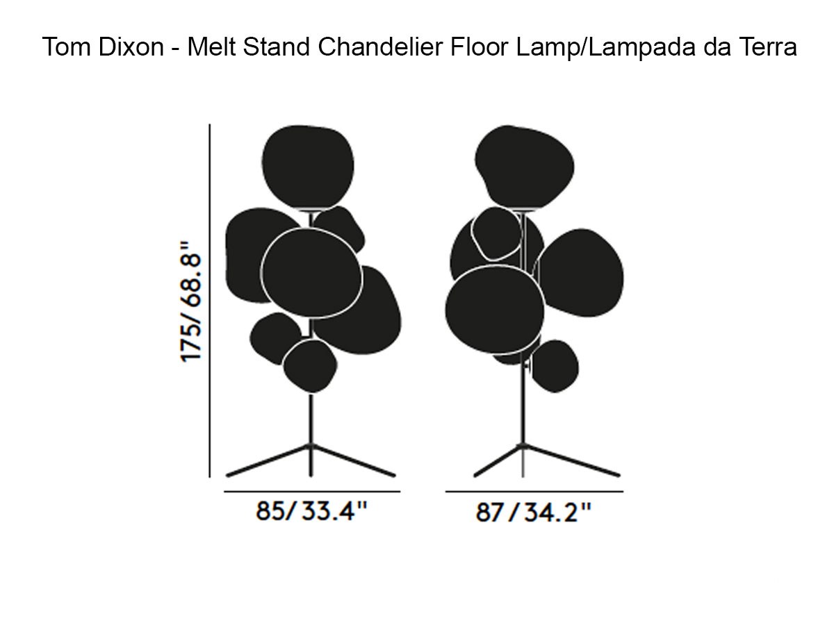 Tom Dixon Melt Stand Chandelier Floor Lamp