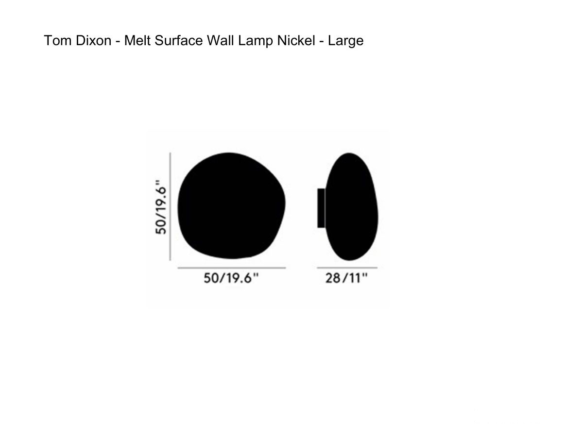 Tom Dixon Melt Surface Wall Lamp Nickel Large
