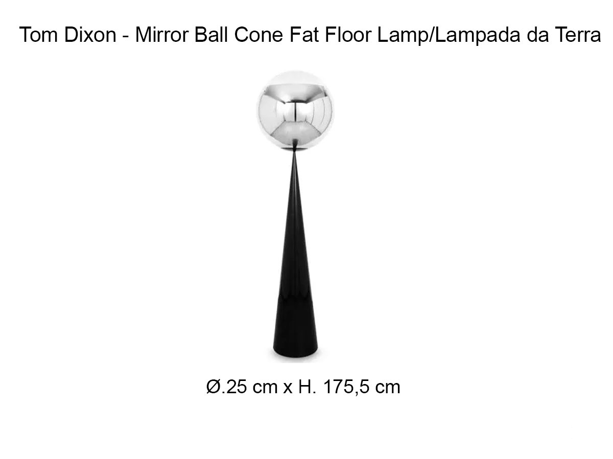 Торшер Tom Dixon Mirror Ball Cone Fat