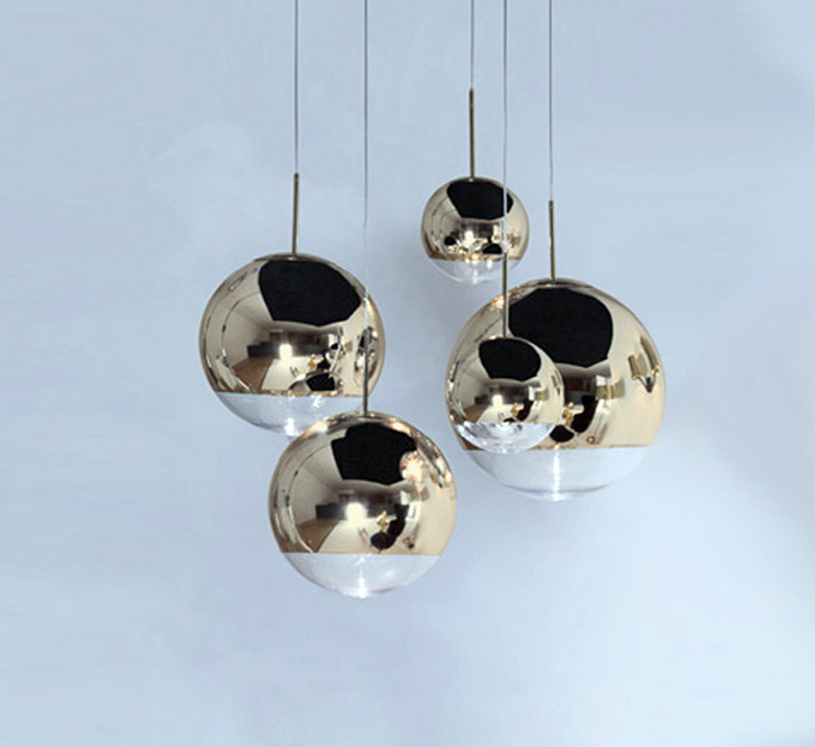 Tom Dixon Mirror Ball Led 50 Suspension Lamp Gold